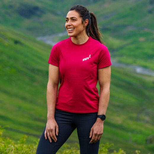 Inov-8 Pink Graafinen T-paita Ss ''skiddaw'' Naisten