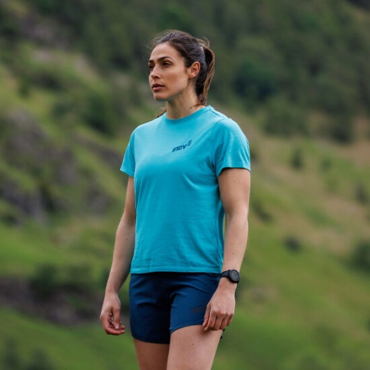 Inov-8 Sinivihreä Graafinen T-paita Ss 